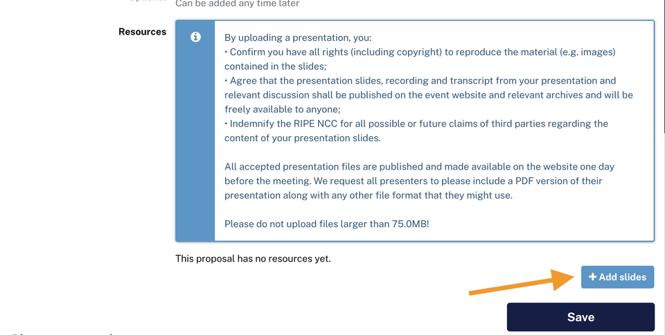 Update Presentation: Add slides